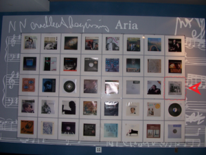 Get Loose Crew record on display Glenn Gould Wall - CBC Hip Hop Summit 2011