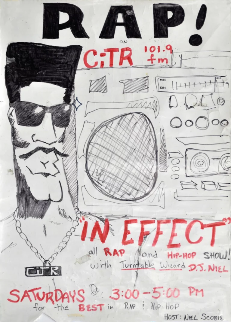 CiTR `101.9 FM Vancouver - In Effect Hip-Hop Program Flyer
